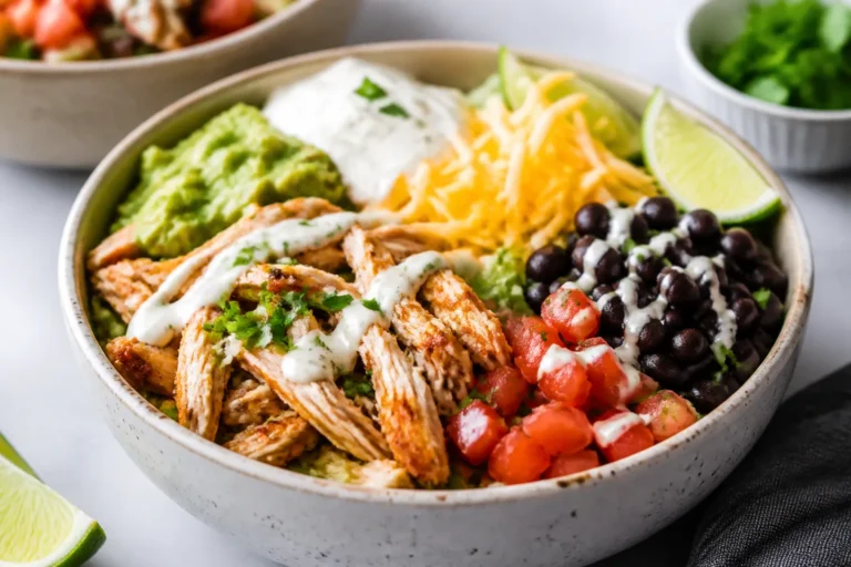 High Protein Rotisserie Chicken Taco Bowls – Easy, Fresh, and Satisfying
