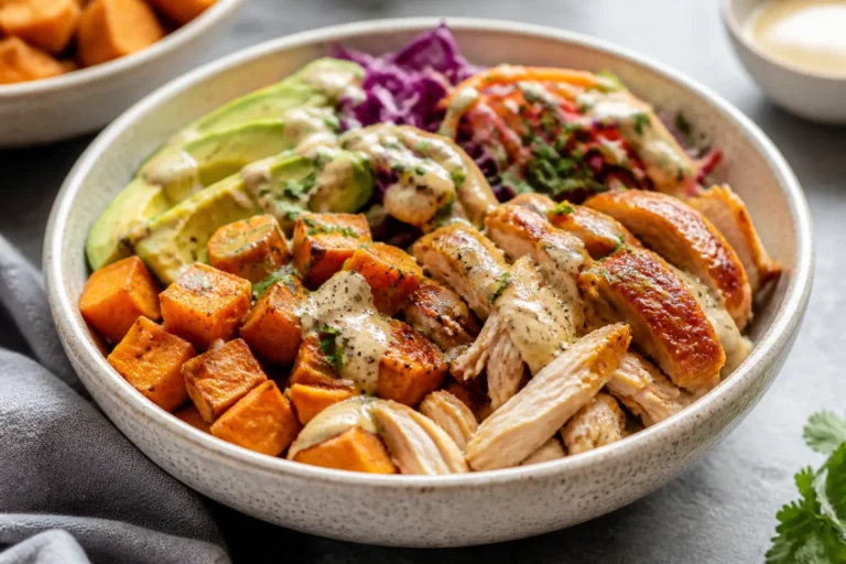 High Protein Rotisserie Chicken Sweet Potato Bowls – Easy, Satisfying, and Meal Prep Friendly