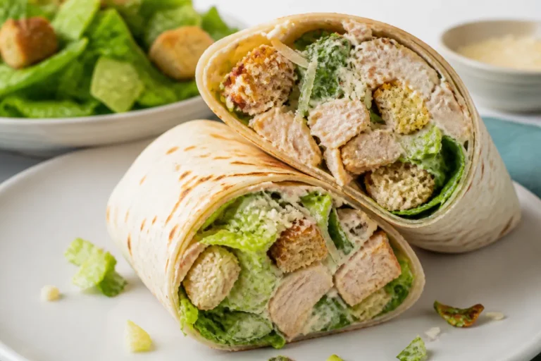 Healthy High Protein Rotisserie Chicken Caesar Wraps – Easy, Satisfying, and Meal-Prep Friendly