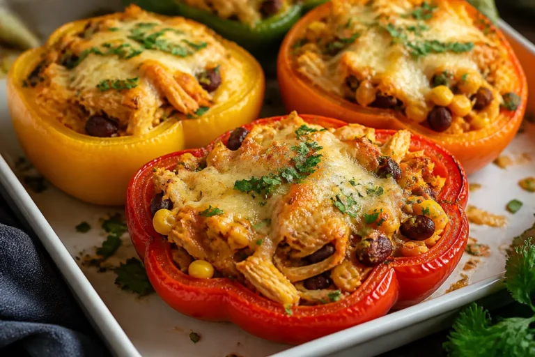 High Protein Rotisserie Chicken Stuffed Peppers – Easy, Satisfying, and Meal-Prep Friendly