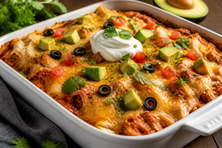 Low Carb High Protein Rotisserie Chicken Taco Bake – Easy, Flavorful, and Weeknight-Friendly
