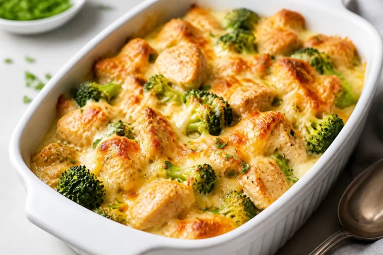 Low Carb High Protein Rotisserie Chicken Broccoli Bake – Easy, Comforting, and Meal-Prep Friendly