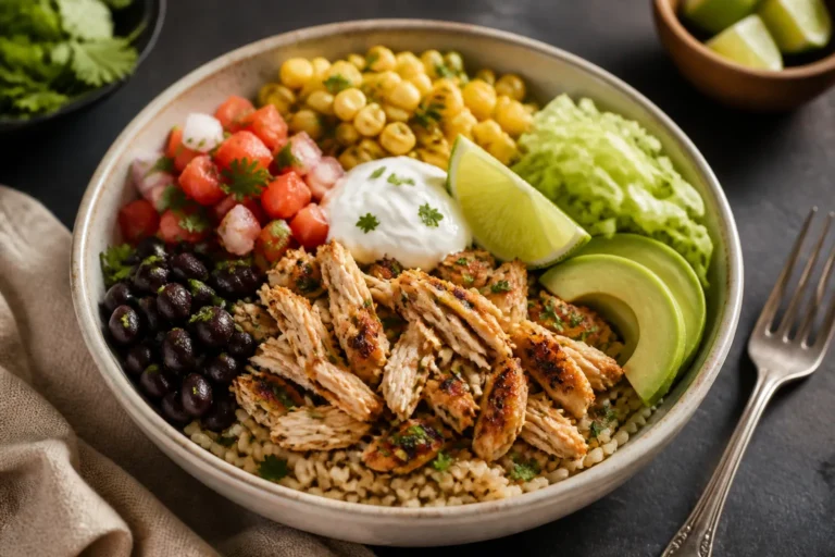 High Protein Rotisserie Chicken Street Taco Bowls – Fast, Flavorful, and Satisfying