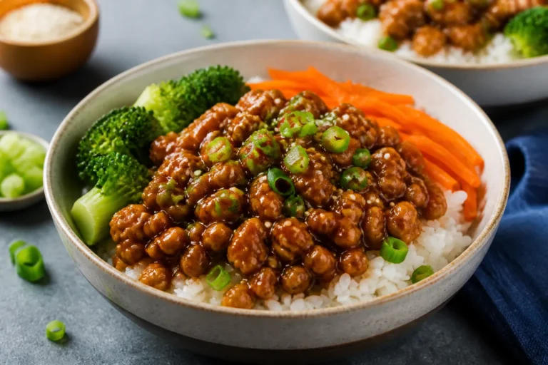 Ground Chicken Teriyaki Rice Bowls – Quick, Flavorful, and Weeknight-Friendly