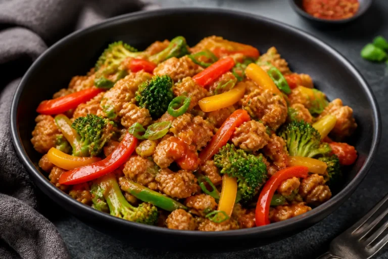 High Protein Ground Chicken Stir Fry – Fast, Flavorful, and Satisfying
