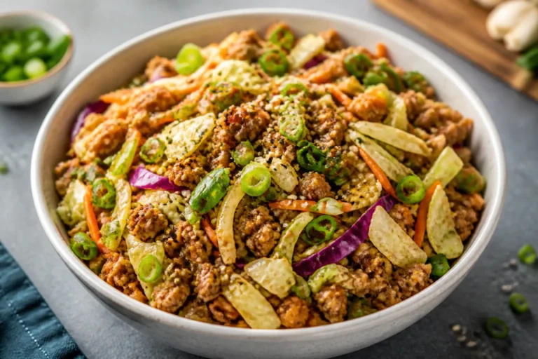 Ground Chicken Egg Roll in a Bowl – A Fast, Fresh, One-Pan Dinner