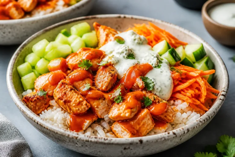 High Protein Buffalo Chicken Rice Bowls – Simple, Spicy, and Satisfying