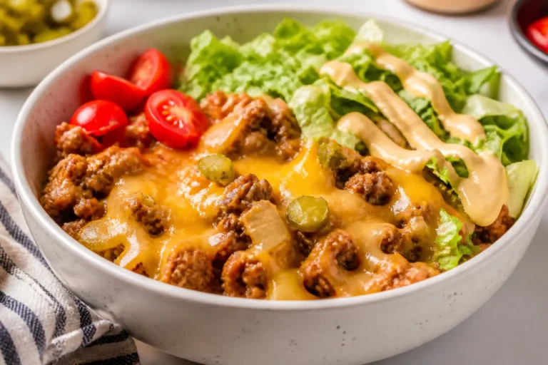 Ground Chicken Cheeseburger Bowls – A Lighter Take on a Classic Favorite