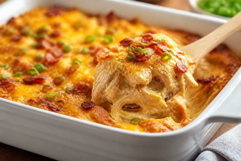 Ground Chicken Crack Chicken Casserole – Creamy, Cheesy, and Easy Comfort Food